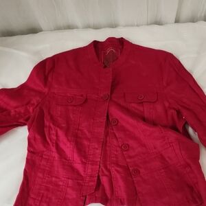 Coldwater Creek Women's Vibrant Red Utility Jacket